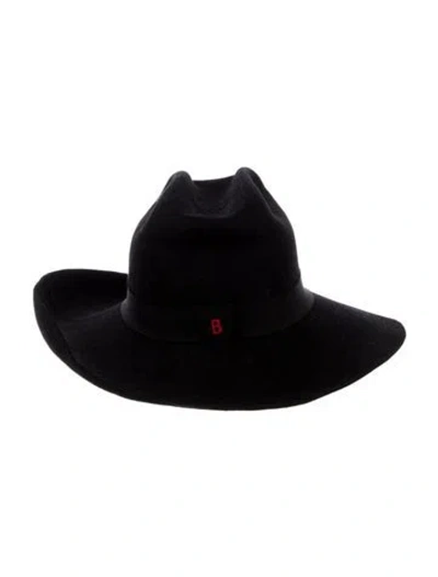 Pre-owned Gigi Burris Cowboys Hat In Black