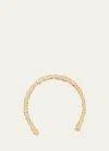 Gigi Burris Emma Woven Straw & Grosgrain Headband In Sage