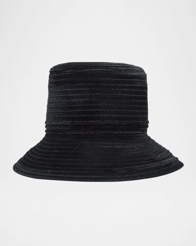 Gigi Burris Ida Velvet Bucket Hat In Black