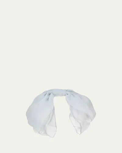Gigi Burris Jacqueline Silk Bow In Powder Blue