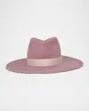 Gigi Burris Jeanne Rabbit Hair Fedora Hat In Dusty Rose
