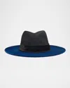 Gigi Burris Jeanne Two Toned Velvet Fedora In Black