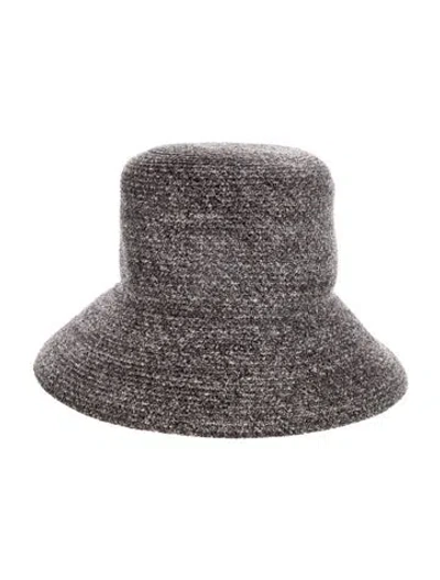 Pre-owned Gigi Burris Knitted Sun Hat In Gray