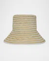 Gigi Burris Lula Striped Bucket Hat In Natural