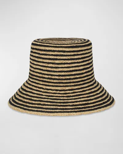 Gigi Burris Lula Striped Bucket Hat In Gold