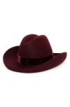Gigi Burris Millinery Belle Felt Western Hat In Oxblood