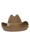 Gigi Burris Millinery Belle Felt Western Hat In Walnut