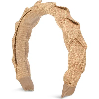 Gigi Burris Millinery Braided Toyo Straw Headband In Brown