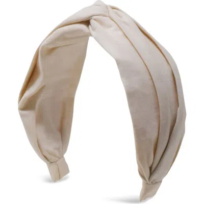 Gigi Burris Millinery Ellery Twist Canvas Headband In Neutral