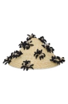 GIGI BURRIS MILLINERY HANFORD FLORAL STRAW COCKTAIL HAT