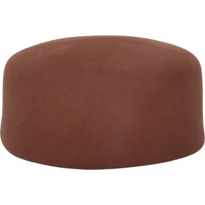 Gigi Burris Millinery Lauren Wool Felt Pillbox Hat In Brown