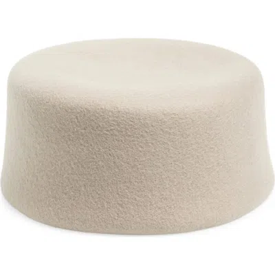 Gigi Burris Millinery Lauren Wool Felt Pillbox Hat In White