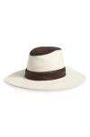 Gigi Burris Millinery Liora Canvas & Leather Fedora