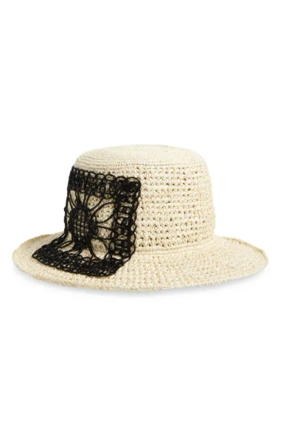 Gigi Burris Millinery Maeve Straw Crochet Bucket Hat