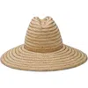 Gigi Burris Millinery Requiem Zigzag Packable Raffia Fedora In Beige/black
