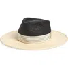 Gigi Burris Millinery Thalia Panama Hat In Natural/black/white