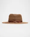 Gigi Burris Noelle Feather-embellished Straw Hat