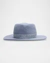 Gigi Burris Noelle Rabit Felt Fedora In Denim