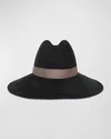 Gigi Burris Requiem Felt Fedora In Anthracite Mink
