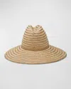 Gigi Burris Women's Requiem Zig Zag Staw Fedora In Natural Black