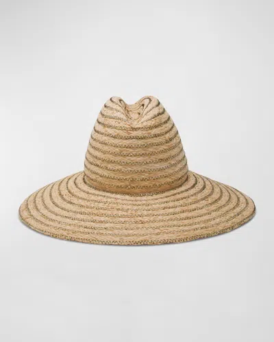 Gigi Burris Requiem Zz Straw Fedora In Gold