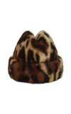 Gigi Burris Sharina Structured Cuffed Cap In Brown