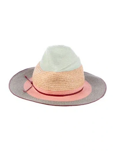 Pre-owned Gigi Burris Straw Hat In Neutrals