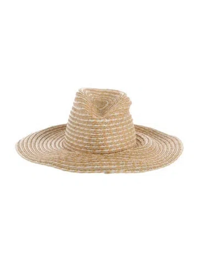 Pre-owned Gigi Burris Straw Hat In Neutrals