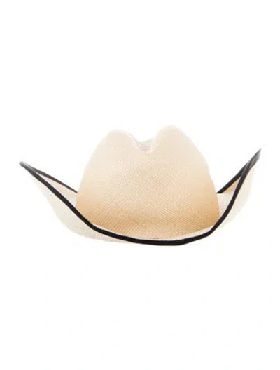 Pre-owned Gigi Burris Straw Panama Hat In Neutrals