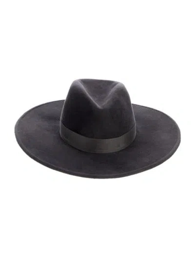 Pre-owned Gigi Burris Wool Fedora In Gray