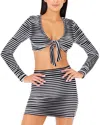Gigi C Lincoln Wrap Top In Black
