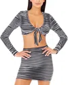 Gigi C Lincoln Wrap Top In Black
