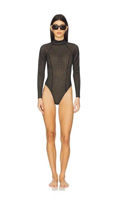 Gigi C Poppy Surfsuit One Piece In Black