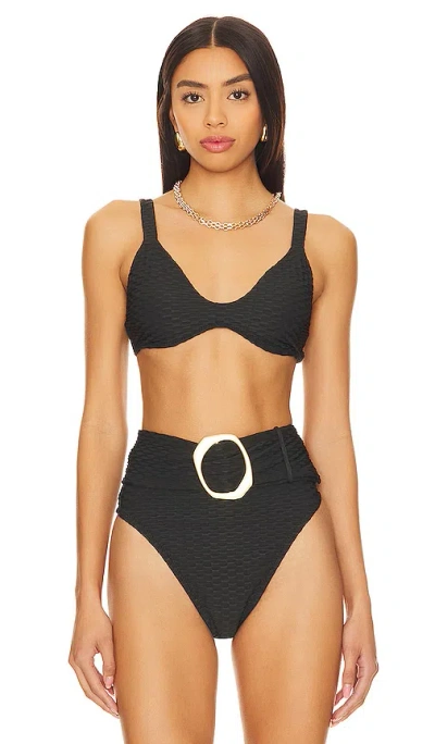 Gigi C Shay Bikini Top In Black