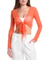 Gigi C Tina Wrap Top In Red