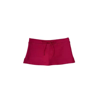 Gigi Clothing Women's Red Micro Mini Skirt In Berry Kiss