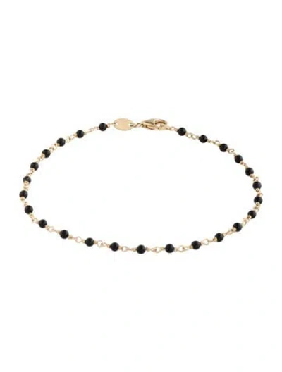 Pre-owned Gigi Clozeau 14k Resin Classic Gigi Bracelet, 7" In Black