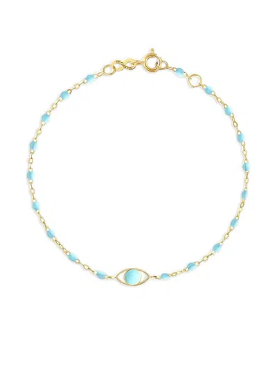 Gigi Clozeau 14k Yellow Gold Gigi Eye-detail Bracelet In Blue