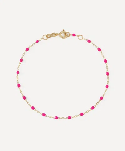 Gigi Clozeau 18ct Gold Classic Gigi Bead Bracelet In Candy In Pink