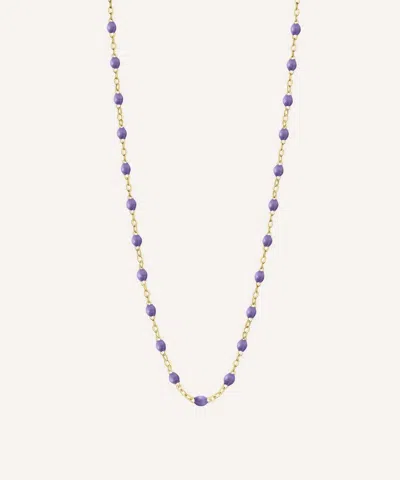 Gigi Clozeau 18ct Gold Classic Gigi Bead Necklace In Mauve In Multi
