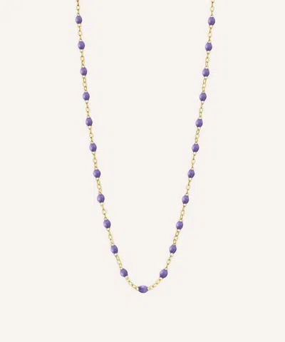 Gigi Clozeau 18ct Gold Classic Gigi Bead Necklace In Mauve In Purple