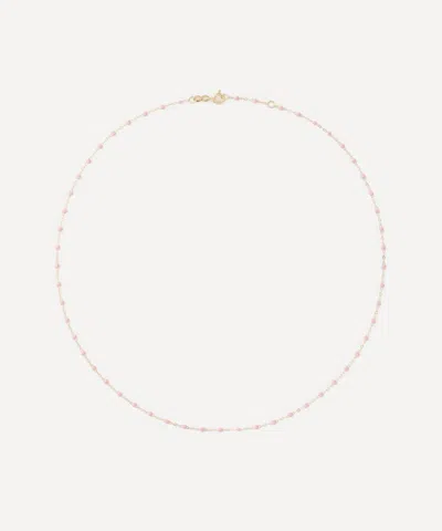 Gigi Clozeau 18ct Gold Classic Gigi Fuchsia Resin Bead Necklace