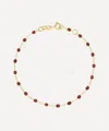 Gigi Clozeau 18ct Gold Classic Gigi Moka Resin Bead Bracelet In Brown