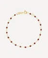 Gigi Clozeau 18ct Gold Classic Gigi Moka Resin Bead Bracelet In Brown