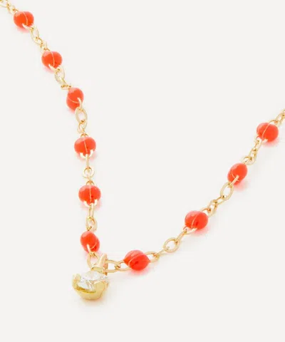 Gigi Clozeau 18ct Gold Classic Gigi Supreme Diamond And Resin Bead Necklace
