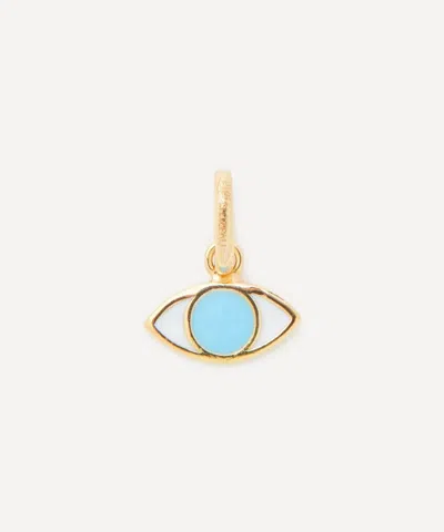 Gigi Clozeau 18ct Gold Evil Eye Classic Charm In Blue