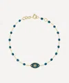 Gigi Clozeau 18ct Gold Karma Jungle Resin Bead Bracelet In Gold