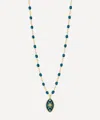Gigi Clozeau 18ct Gold Karma Jungle Resin Bead Pendant Necklace In Gold