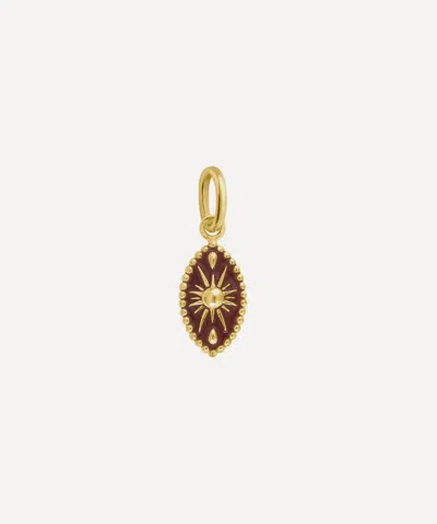 Gigi Clozeau 18ct Gold Karma Moka Resin Pendant Charm