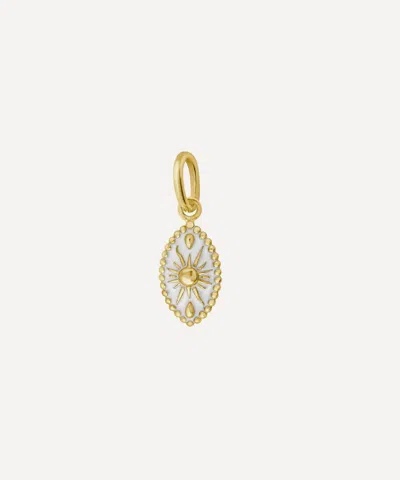Gigi Clozeau 18ct Gold Karma White Resin Pendant Charm